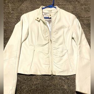 Wilson’s leather white leather jacket